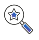 Blue Magnifying Glass Icon