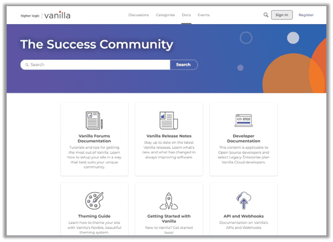 Vanilla Success Community - Knowledge Base